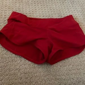 Red Lululemon speed ups, size 4 ,